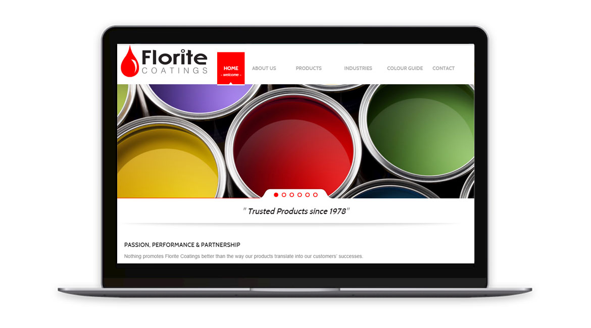 Florite Coatings website design