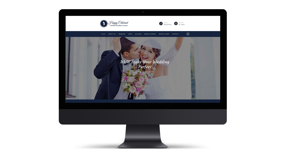 Happy Celebrant Website Design in Sydney