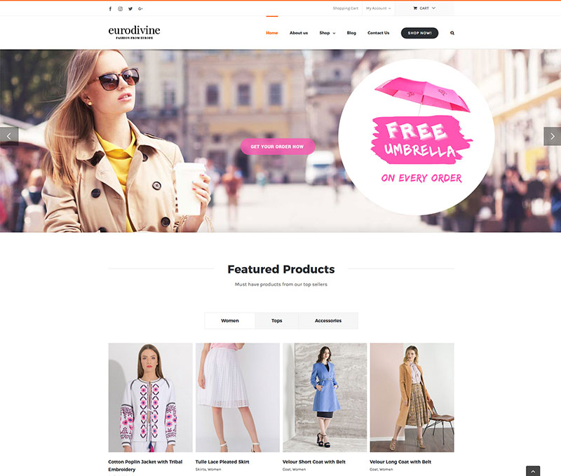 eurodivine eCommerce website design