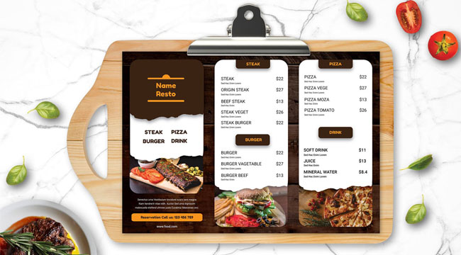 Restaurant Menu Design Services in Sydney