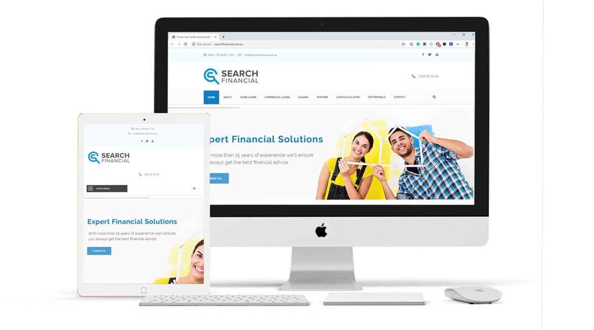 Search Financial Website Design