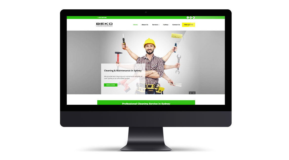 Beko Cleaning Website Design