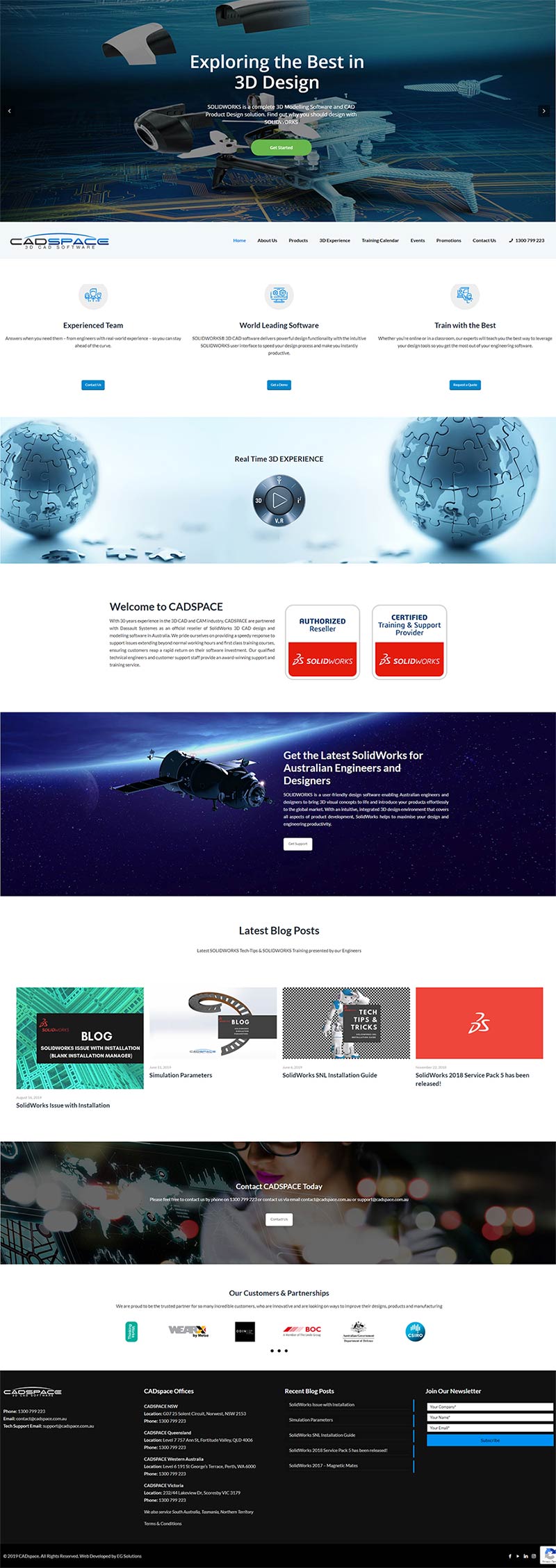 CADspace Homepage Design