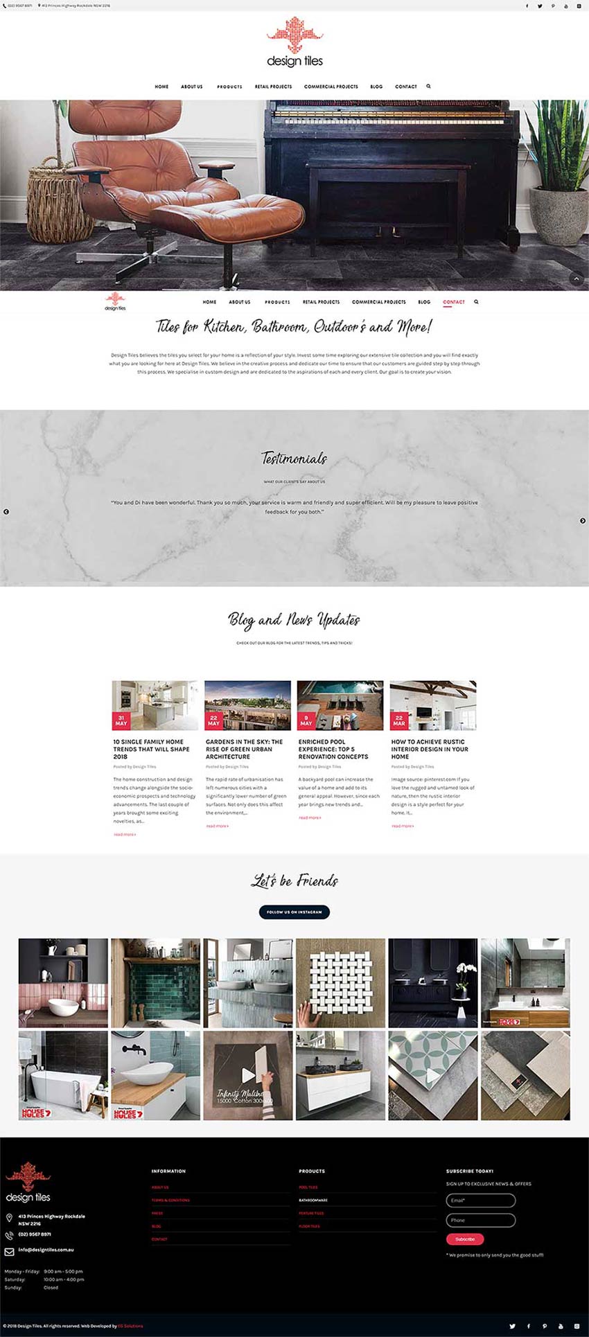 Design Tiles Homepage Design