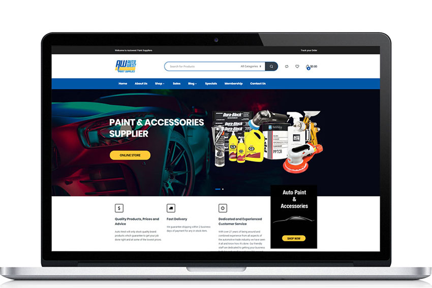 Autowest eCommerce Website Design