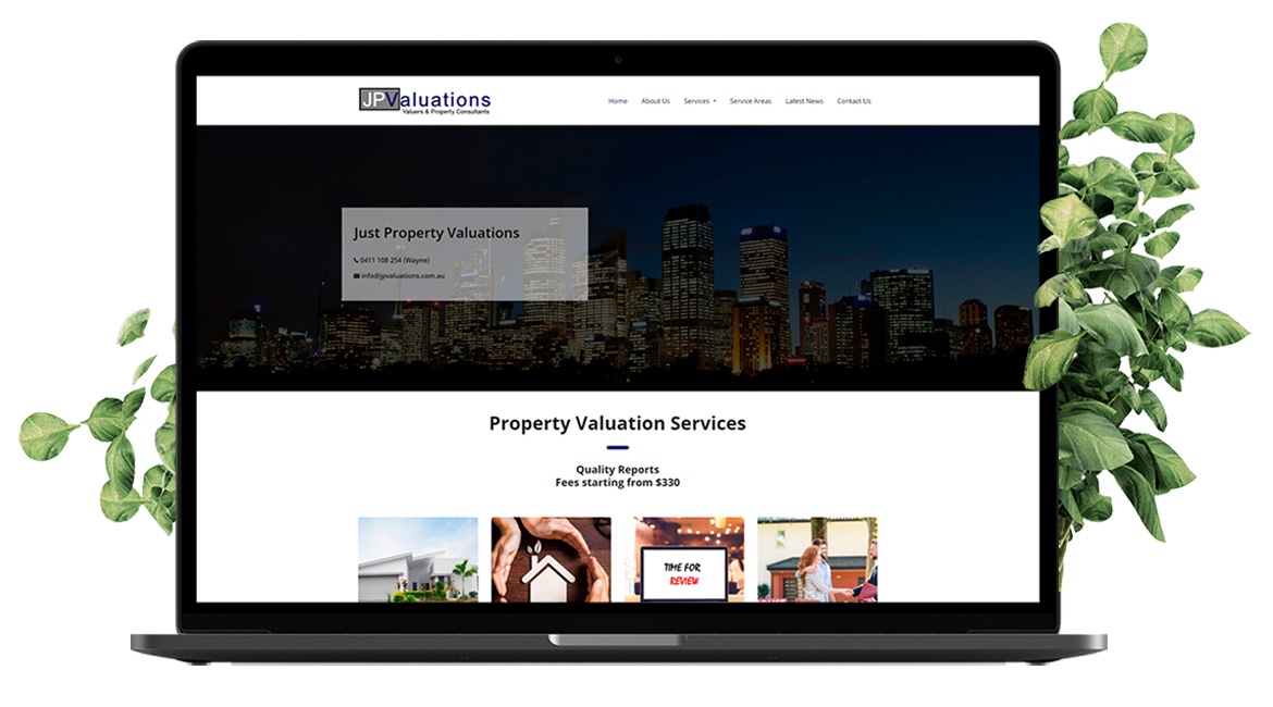 Just Property Valuations Web Design