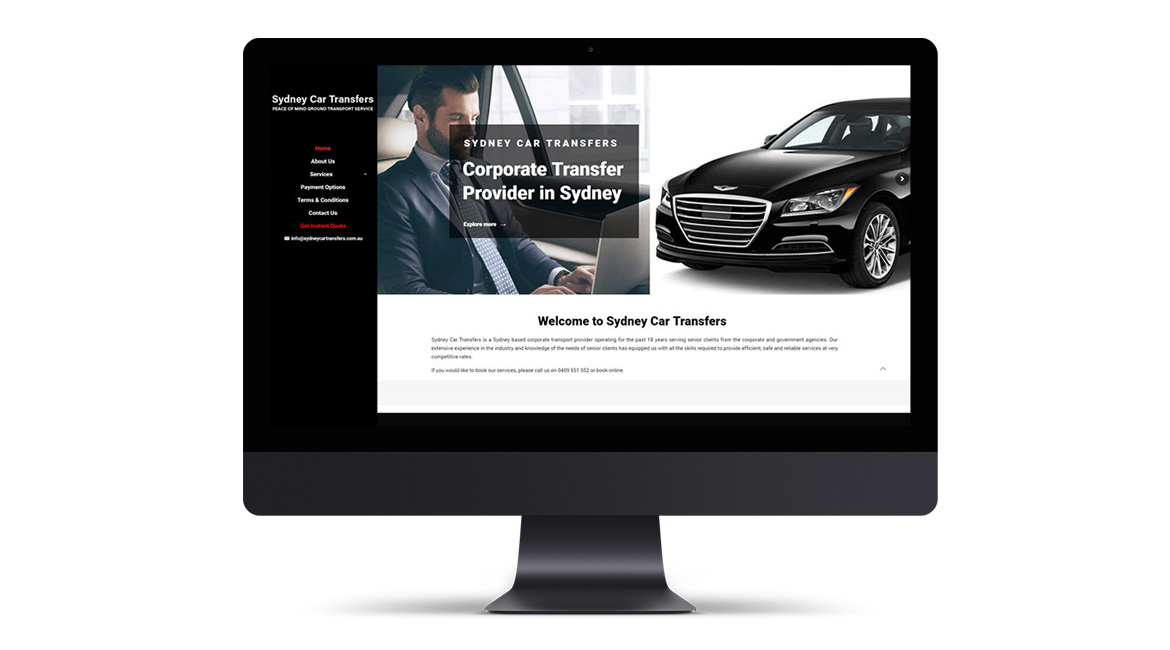 Sydney Car Transfers Website Design