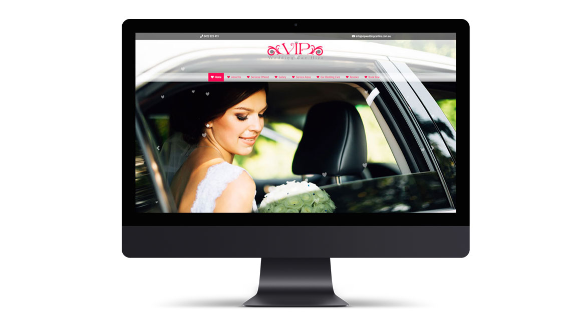 VIP Wedding Car Hire Website Design