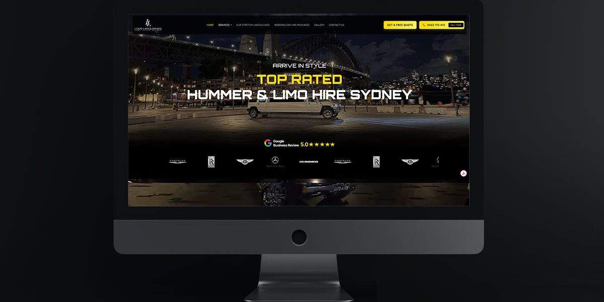 Love Limousines Website Design — EG Solutions