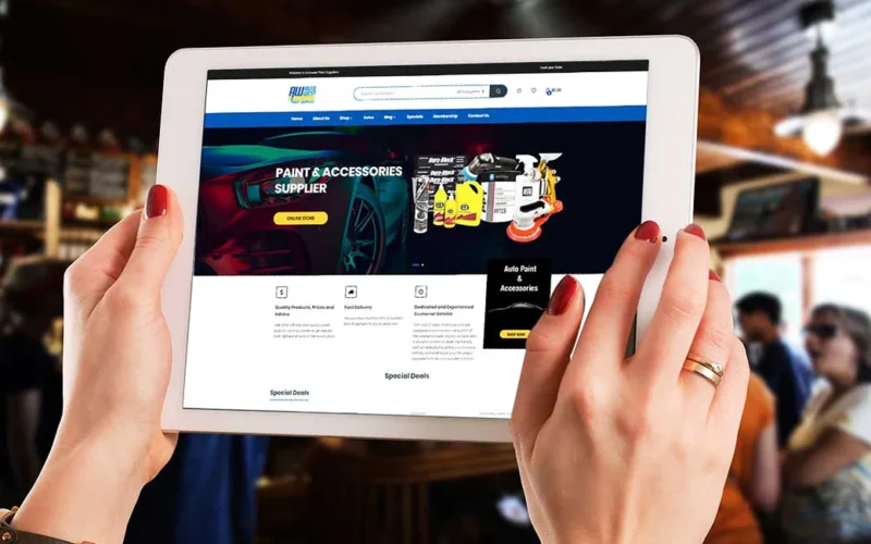 Auto West Paint Supplies Web Design — EG Solutions Portfolio