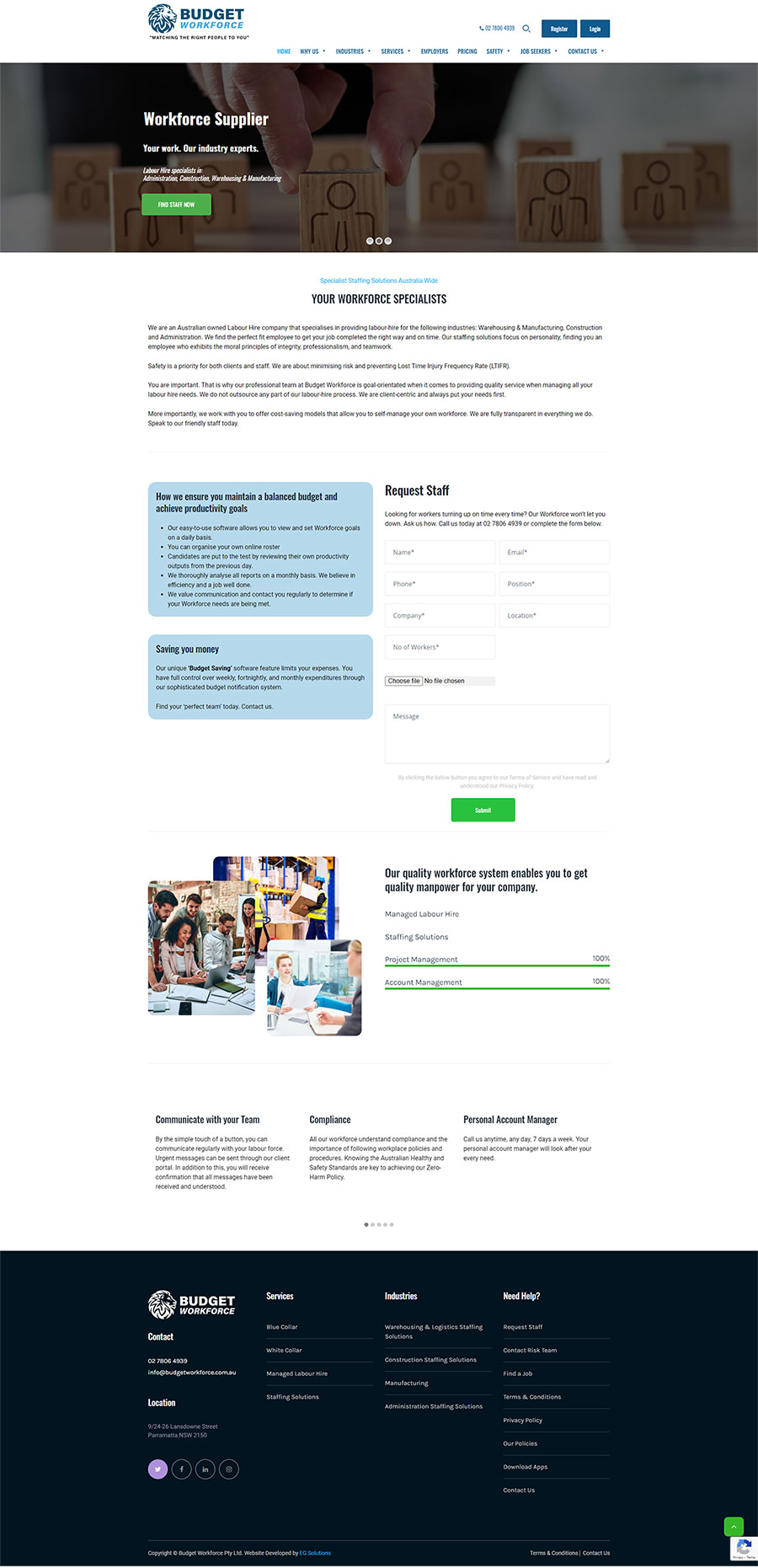 Budget Workforce - Homepage