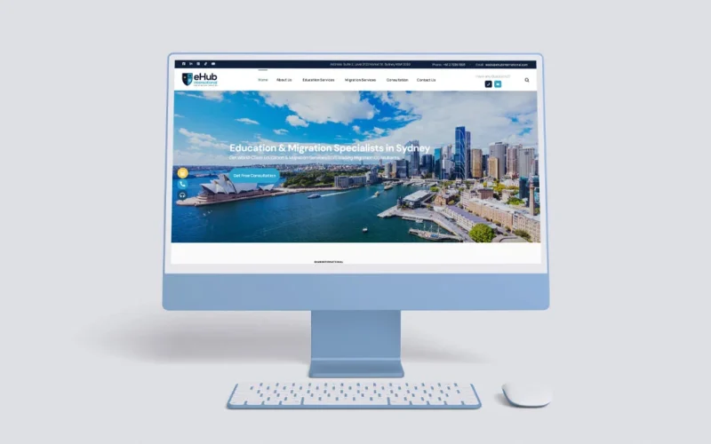 eHub International Website Design — EG Solutions Portfolio